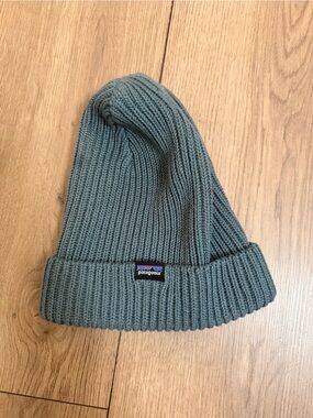 Patagonia Green Ribbed Fold-Over Beanie